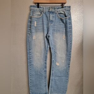 Black Premium Distressed Blue Jeans  Size 34/32